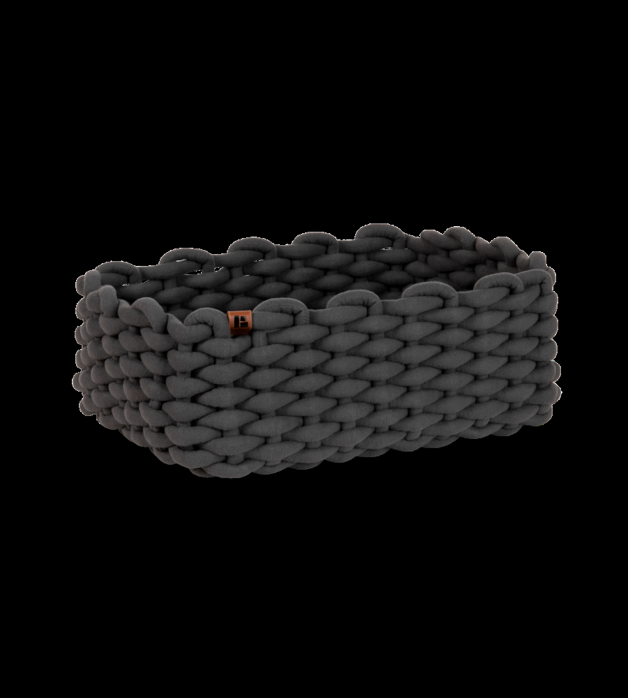BASKET Aufbewahrungskorb Grau M -  35x25x14cm