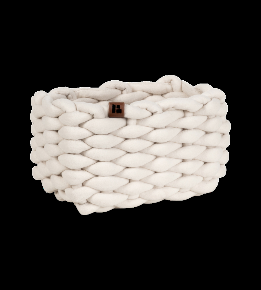 BASKET Aufbewahrungskorb Weiss S -  15x20x11cm