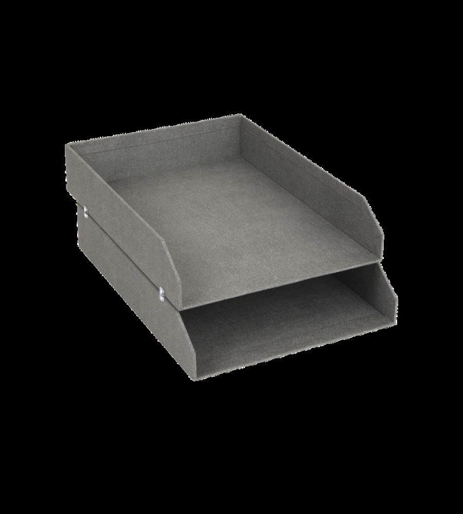 Bigso Box of Sweden - HAKAN Dokumentenablage Set 2 Stk.   Grau Canvas, One Size