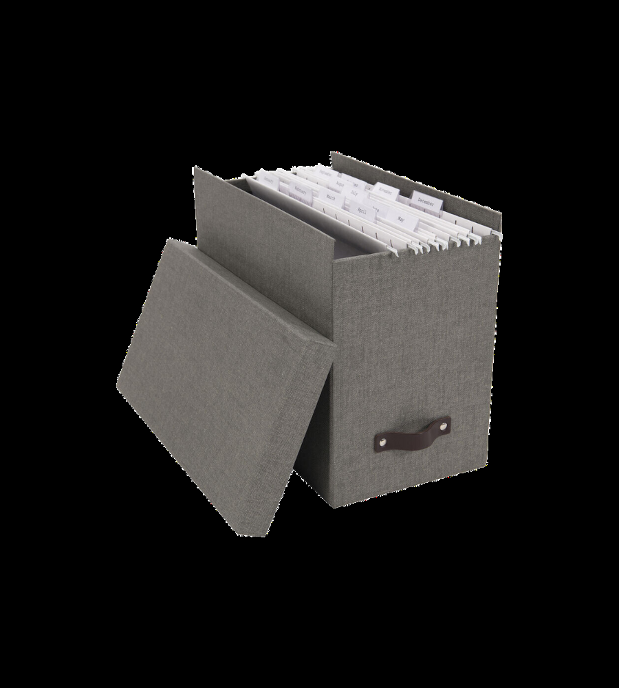 JOHAN Hängeregister-Box - Grau Canvas
