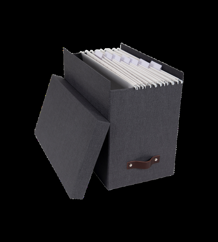 JOHAN Hängeregister-Box - Schwarz Canvas