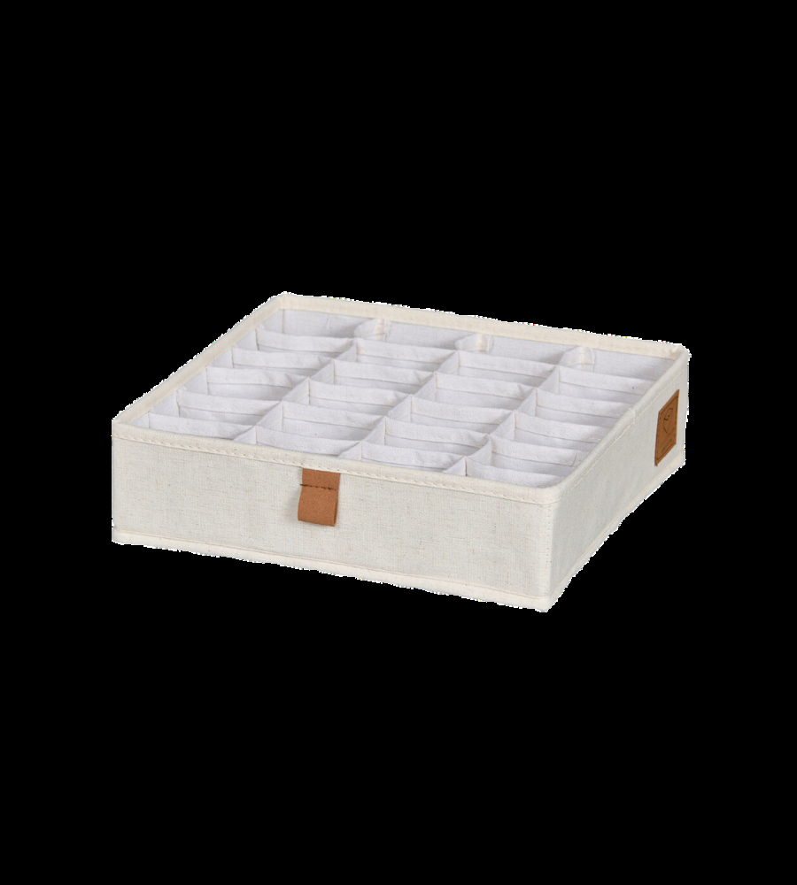 PREMIUM Wäsche Organizer Beige - 24 Fächer