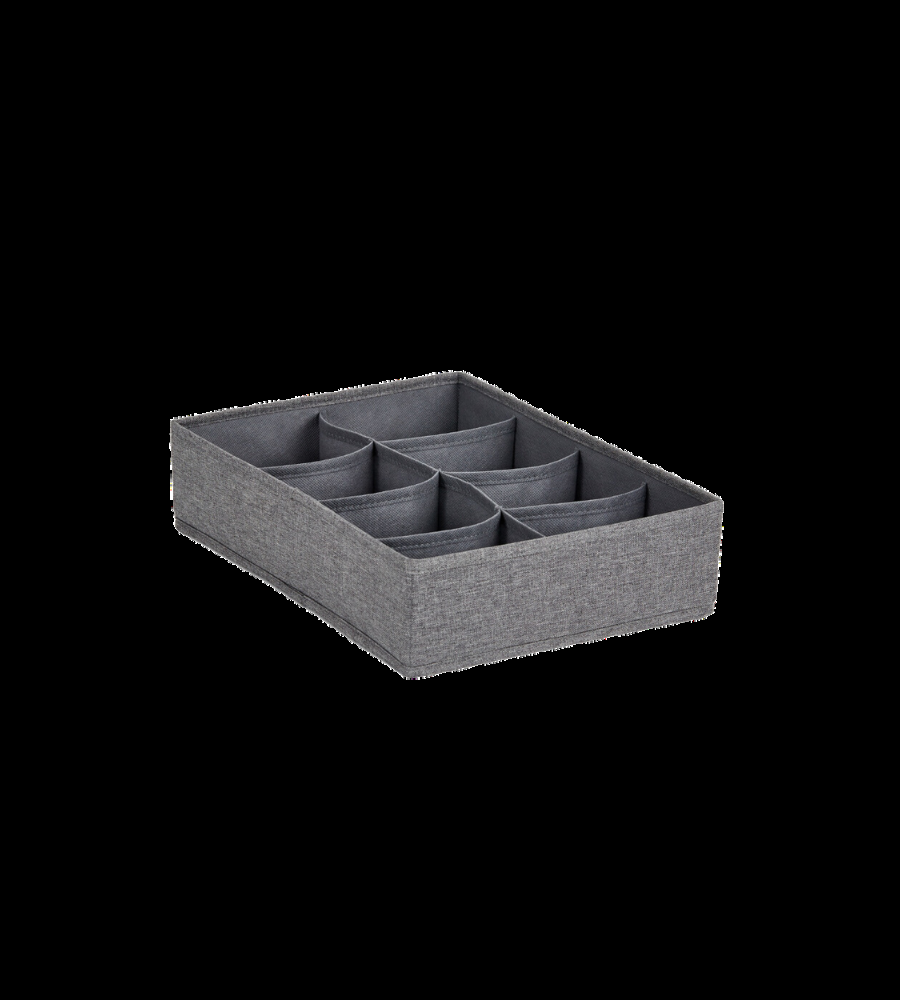 PREMIUM Wäsche Organizer Grau - 8 Fächer
