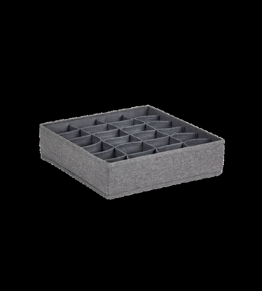 PREMIUM Wäsche Organizer Grau - 24 Fächer