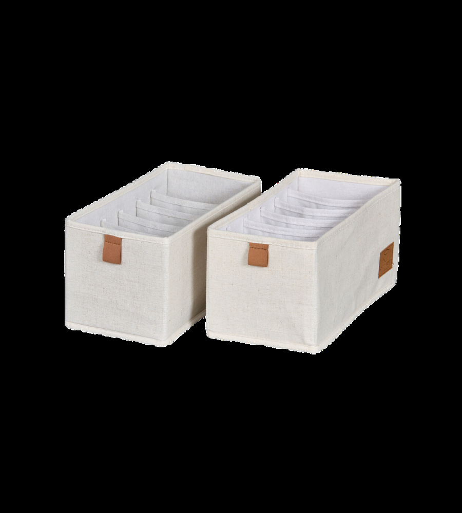 PREMIUM Organizer 6 Fächer schmal Beige - Set 2 Stk
