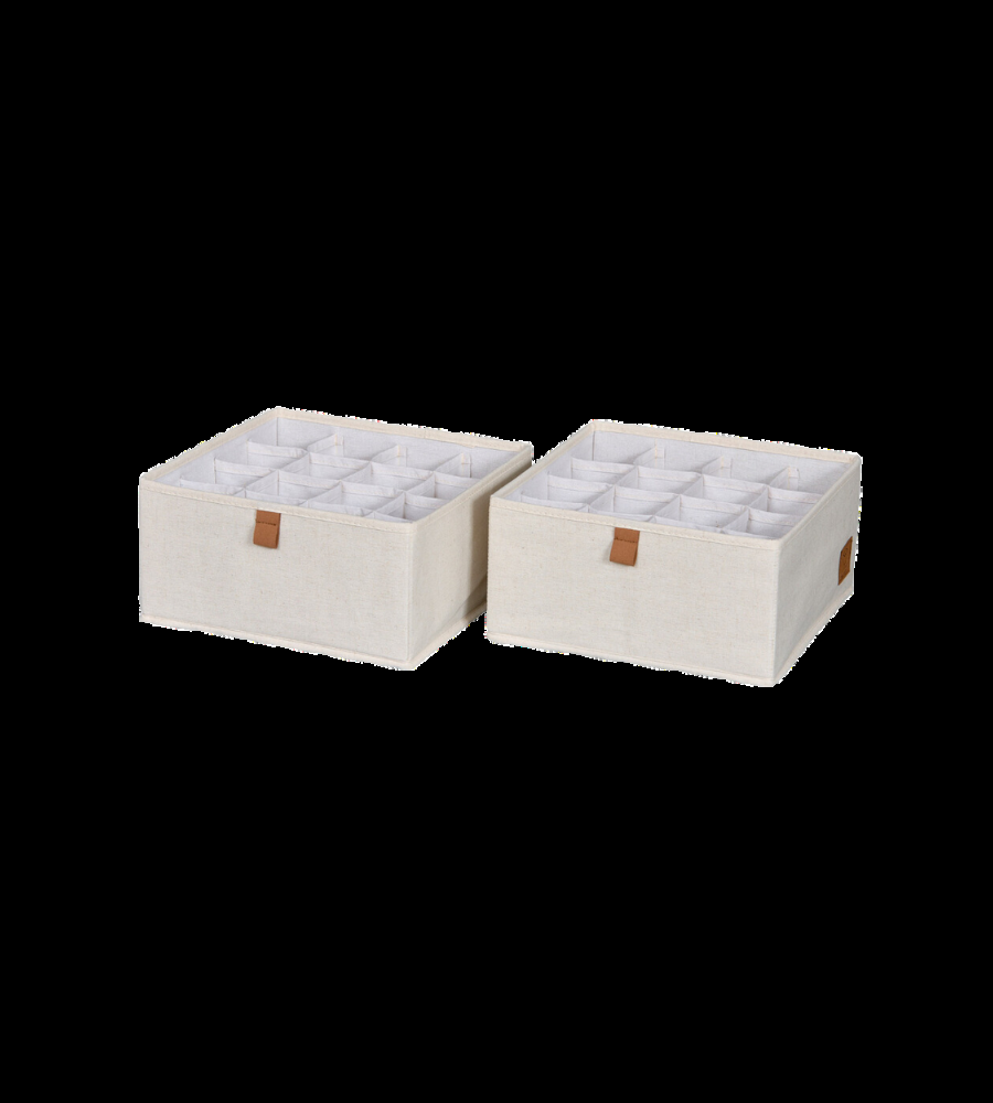 PREMIUM Organizer 16 Fächer Beige - Set 2 Stk