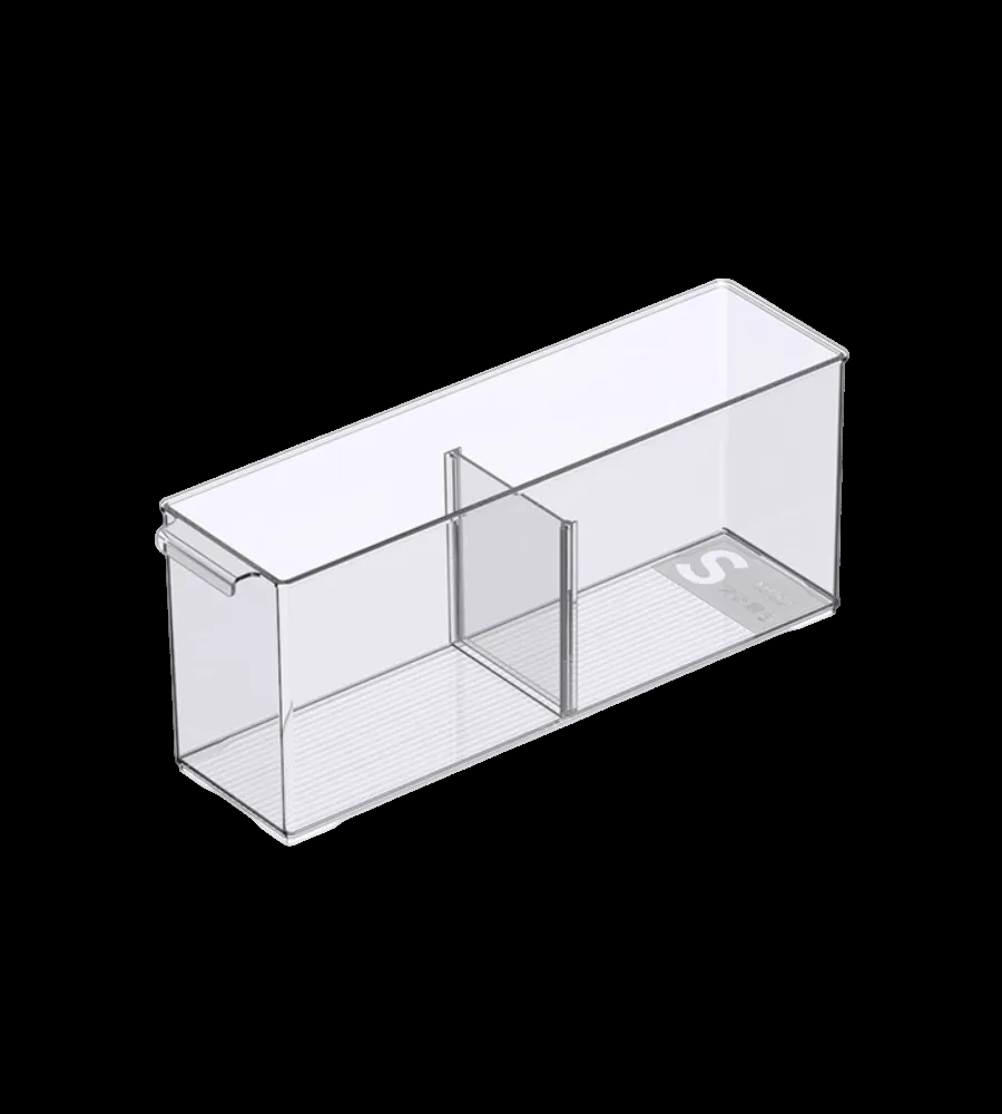 Aufbewahrungsbehälter mit Fächern extra lang - 10.2x37x15.1 cm