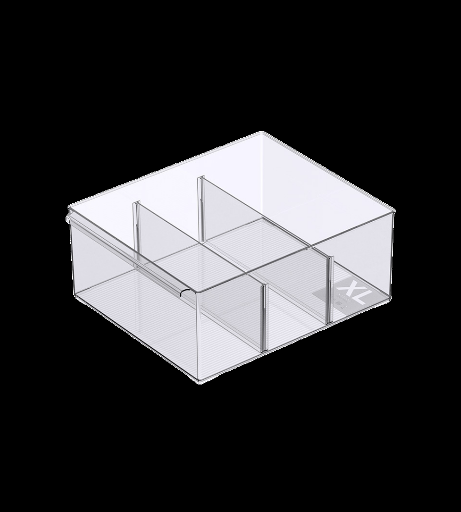 Aufbewahrungsbehälter mit Fächern extra lang - 30x5x37x15.1 cm