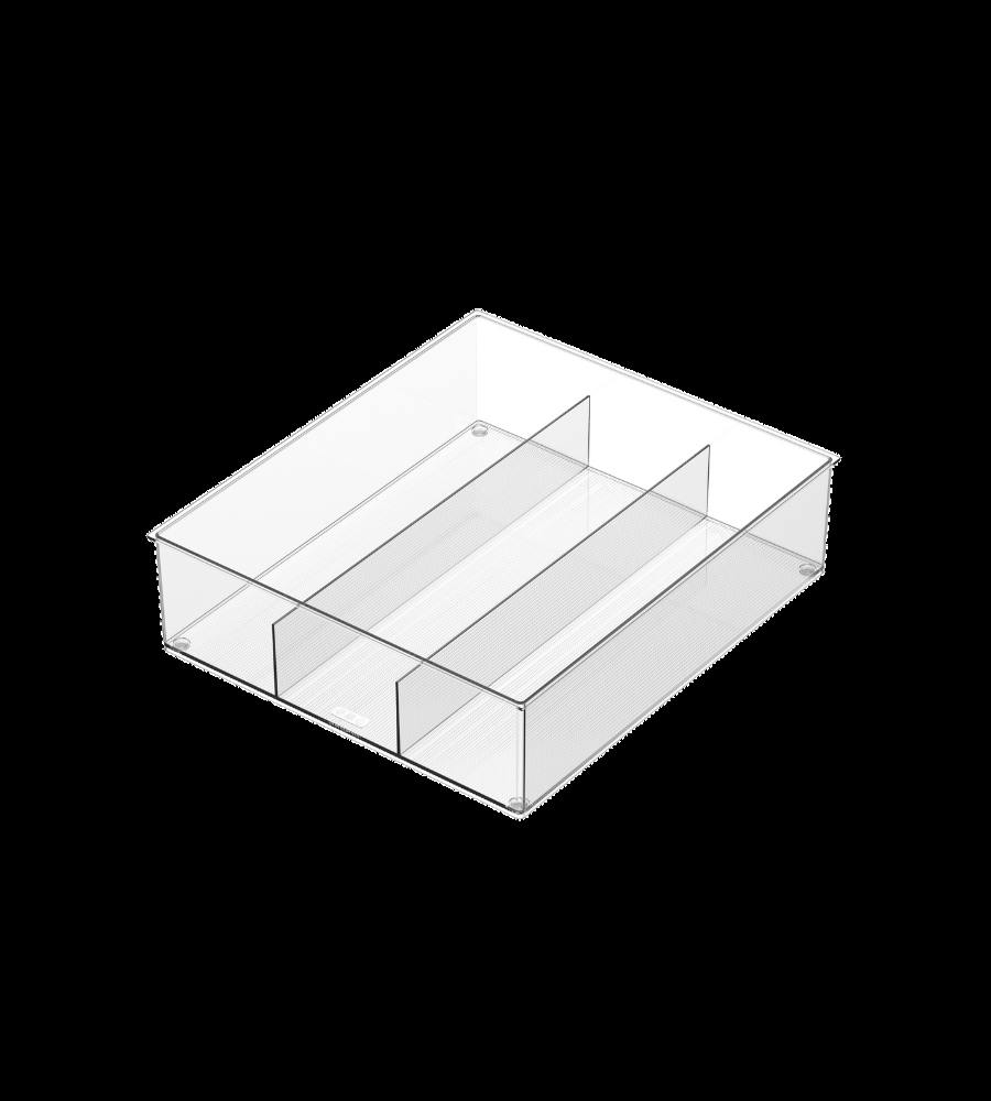 Schubladen Organizer KLAR 3 Fächer - 38x33.3x10 cm