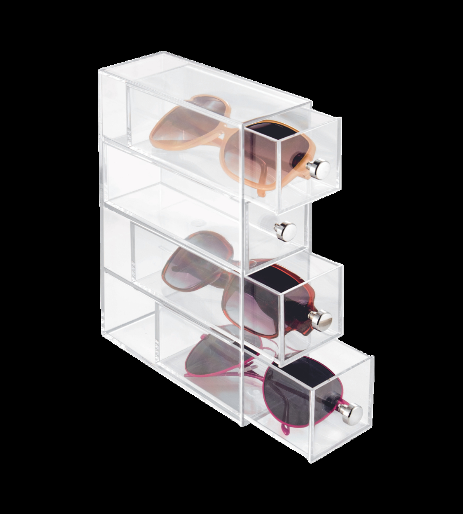DRAWER - Schubladen-Turm KLAR 4 Fächer - Schmal