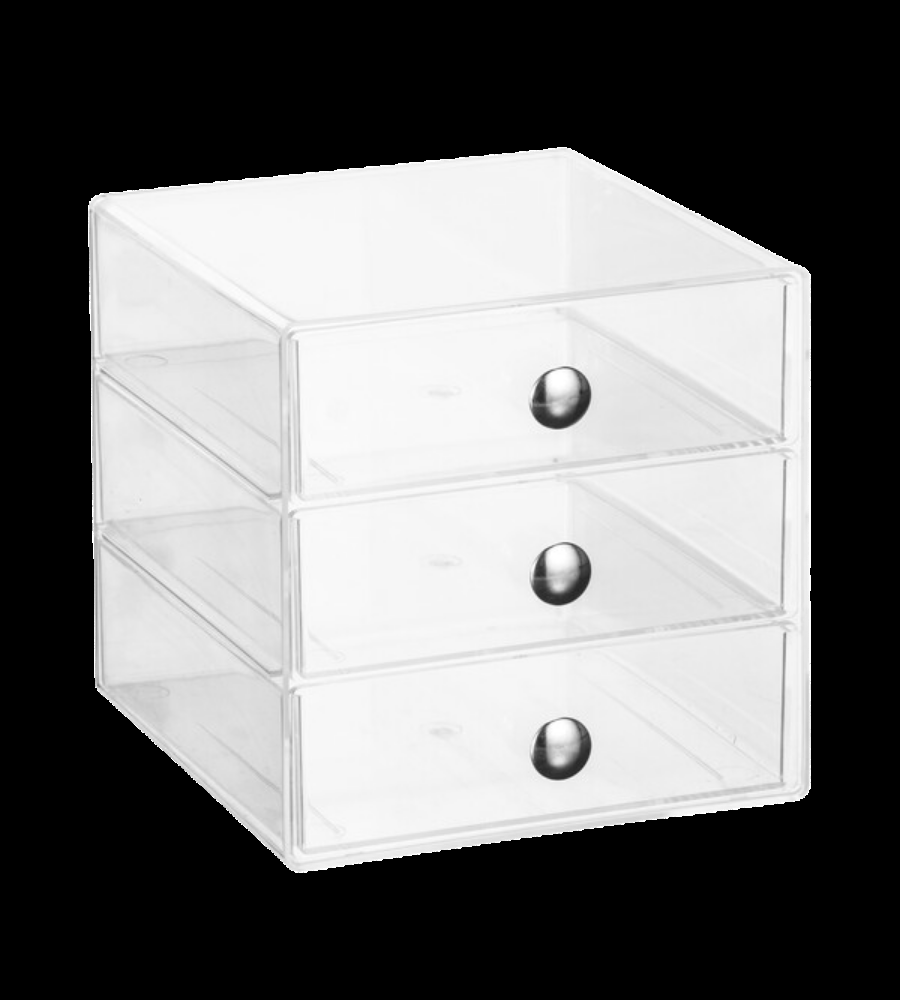 DRAWER - Schubladen-Turm 3 Fächer - 16.5x16.5x16.5cm