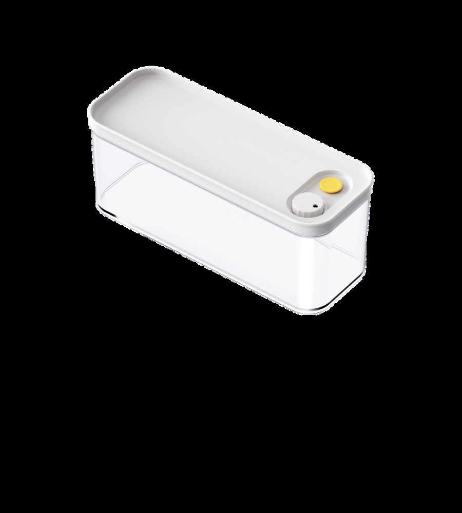 DATEMATE Vorratsdose Weiss mit Garzeit-Timer  - 29.5x11.1x12 cm (2300 ml)