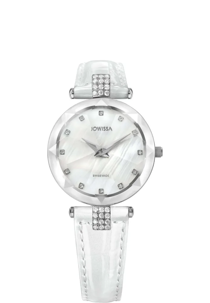 Facet Strass Schweizer Damenuhr J5.619.M