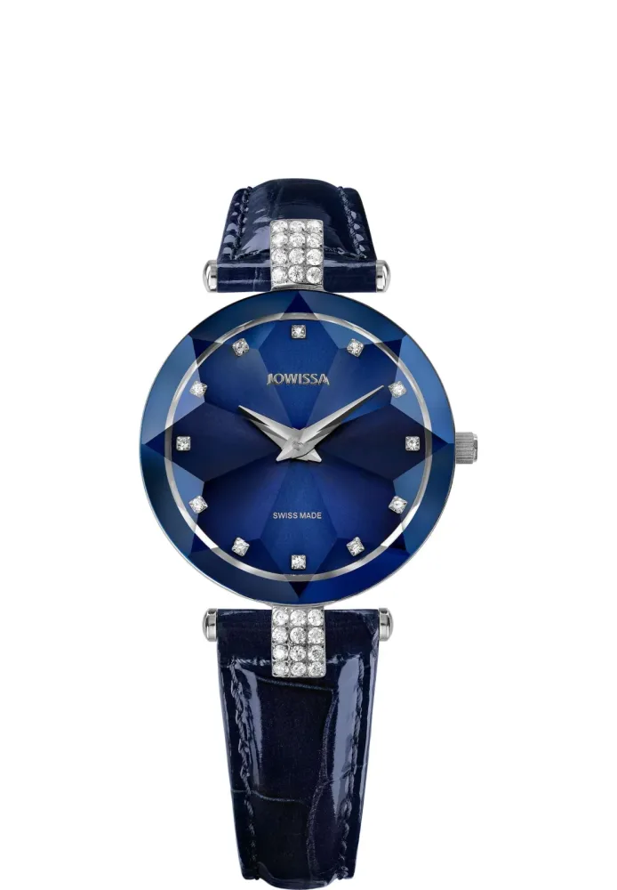 Facet Strass Schweizer Damenuhr J5.622.M