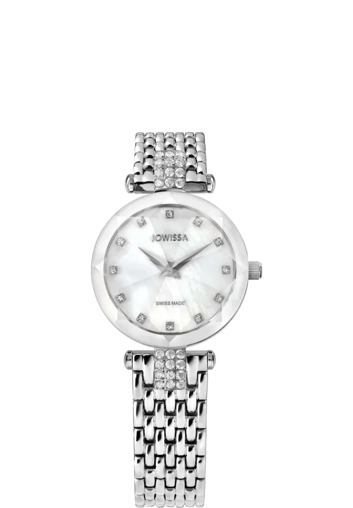 Facet Strass Schweizer Damenuhr J5.636.S