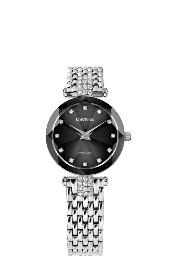 Facet Strass Schweizer Damenuhr J5.637.S
