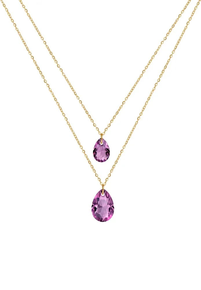 Facet Pear Halskette mit Anhänger JS.0047