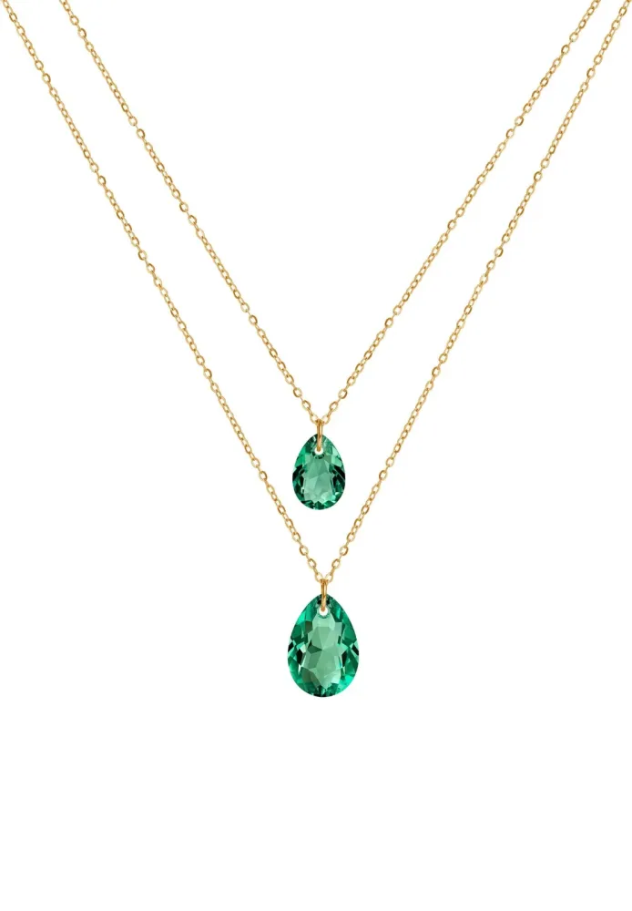 Facet Pear Halskette mit Anhänger JS.0049