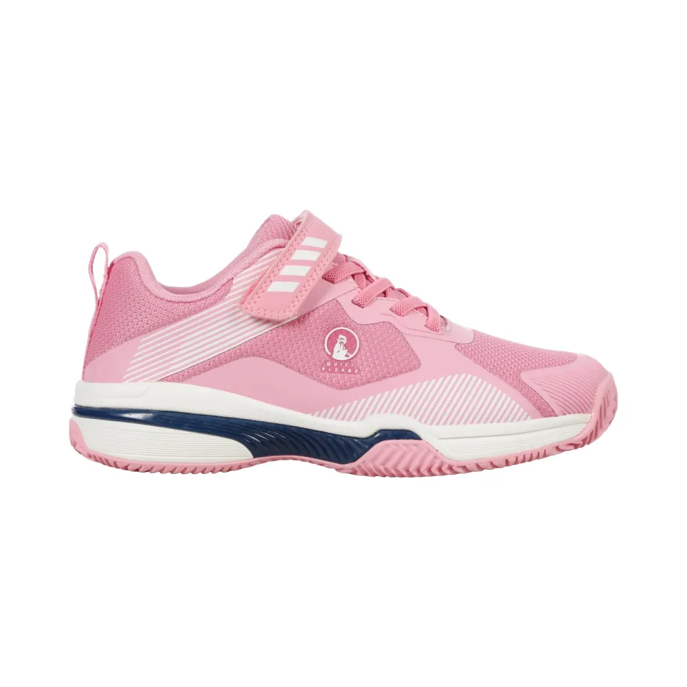Quiet Please Match Velcro Clay Sandplatzschuh Kinder - pink, weiß