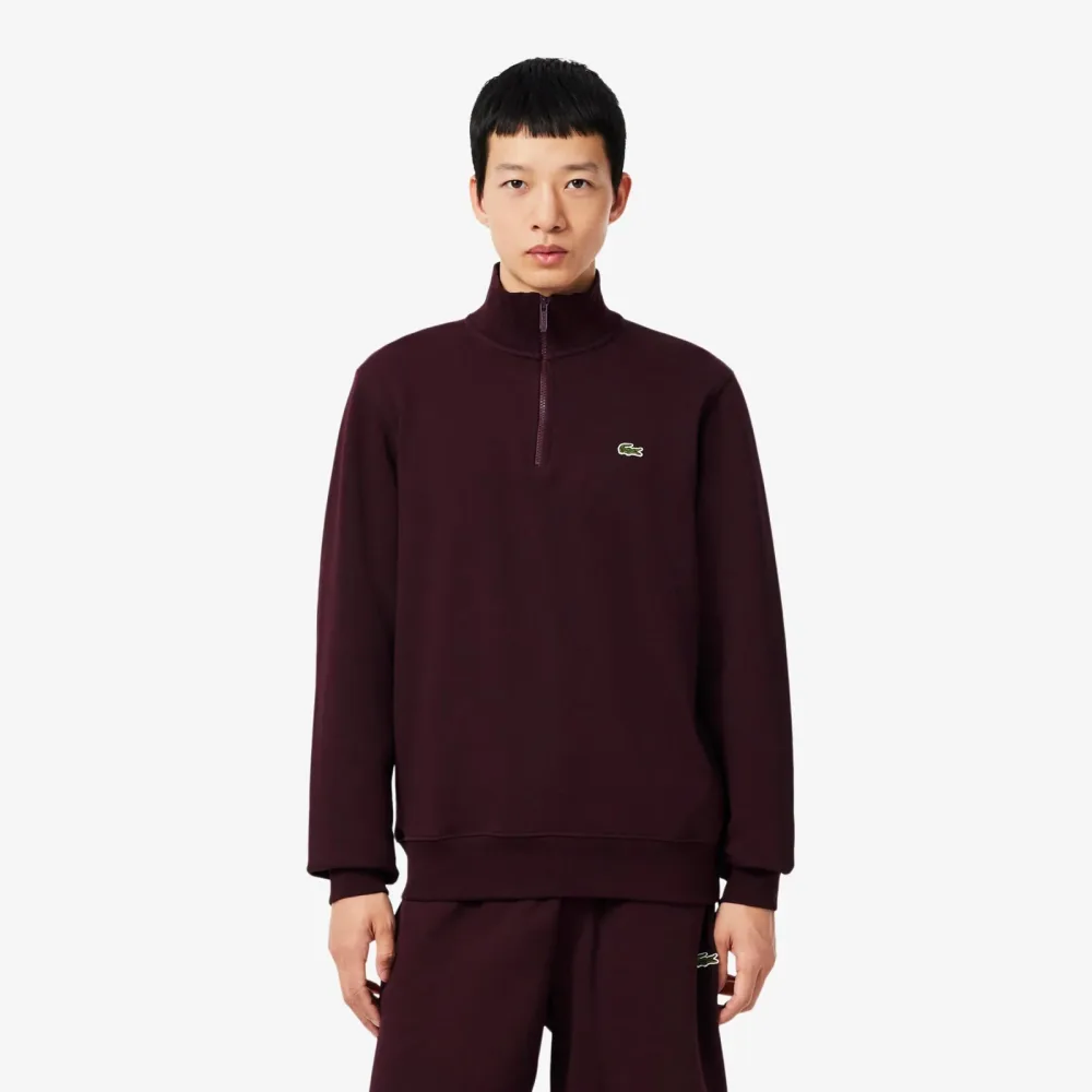Lacoste High Neck Sweatshirt Herren - dunkelrot