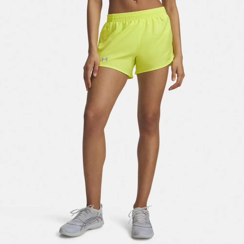 Under Armour Fly By 3in  Laufshorts Damen - gelb