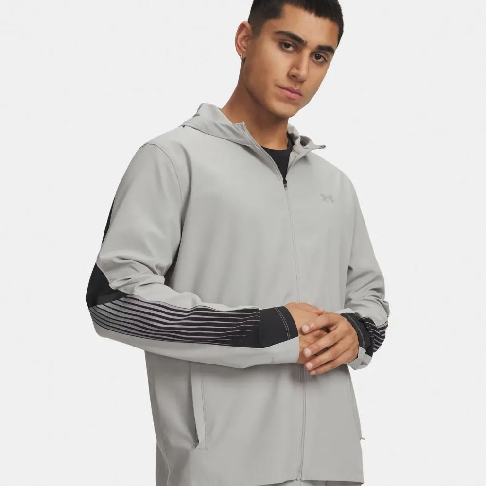Under Armour Velociti Storm Hooded  Laufjacke Herren-grau, schwarz