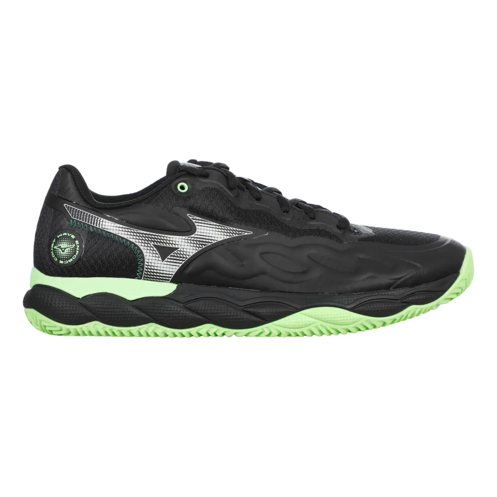Mizuno WAVE ENFORCE COURT PADEL Padelschuh Herren-schwarz, neongrün