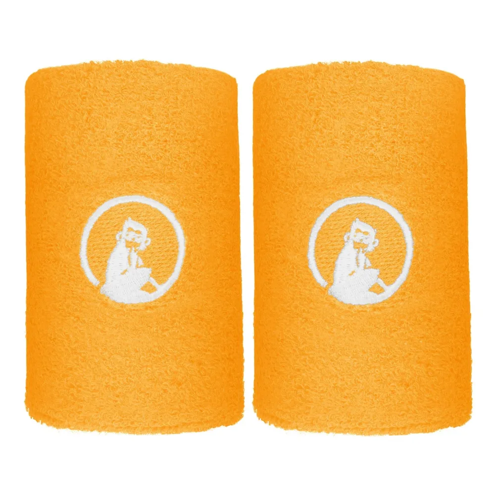Quiet Please Glow Schweißband 2er Pack lang - orange, weiß
