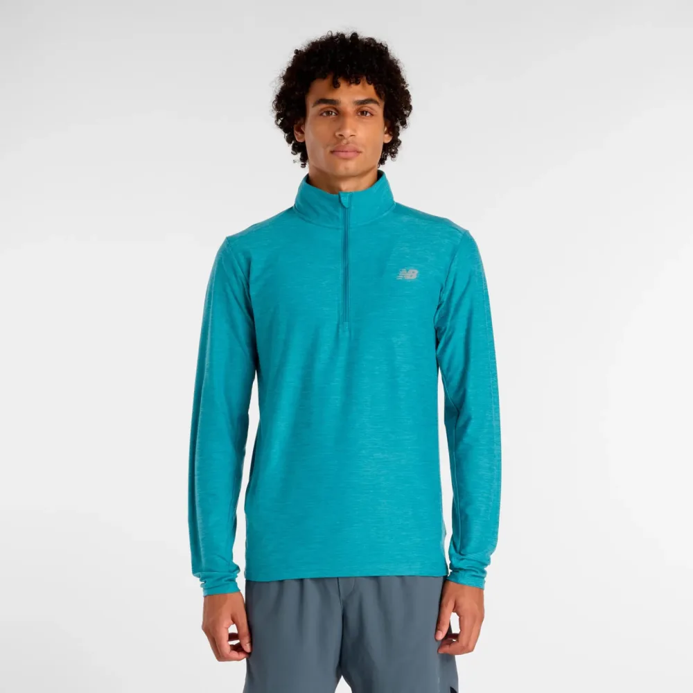 New Balance New Balance Space Dye 1/4 Zip Herren, blau, Grösse: L Regular Fit Herren, blau, Grösse: L