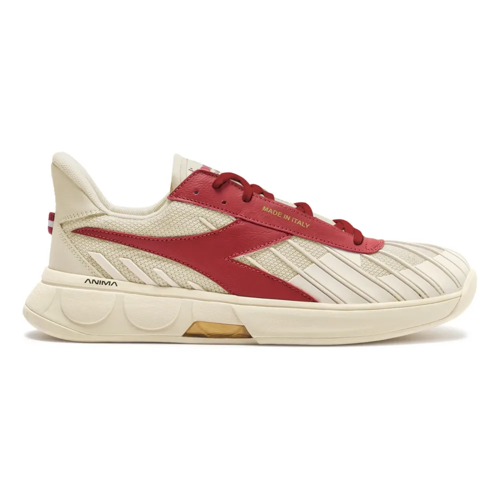 Diadora B. Elite Star made in Italy Allcourtschuh Herren - weiß, dunkelrot