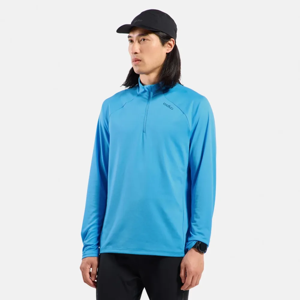 Odlo Essential Ceramiwarm Lauf-Mid Layer Half-Zip für Herren - Running - blau, XL