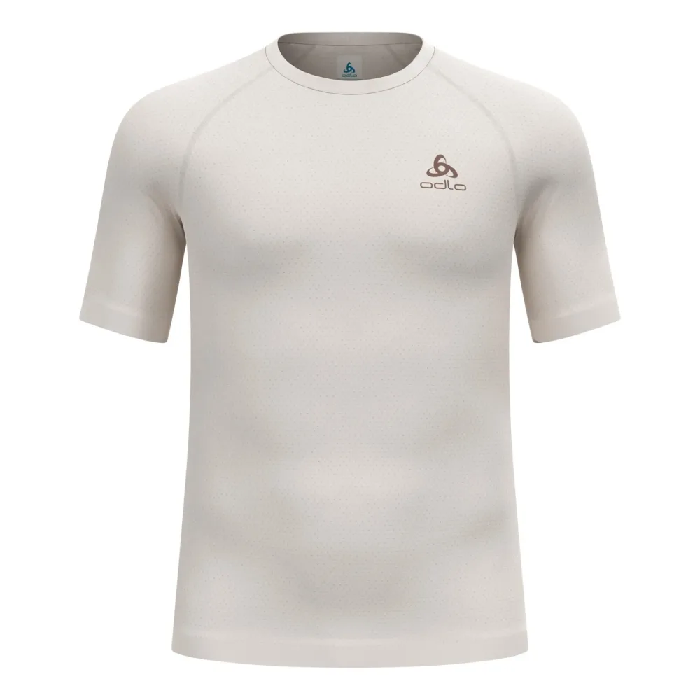 Odlo Merino Performance Wool 140 Seamless Base Layer T-Shirt für Herren - Wandern, Radsport - beige, XXL