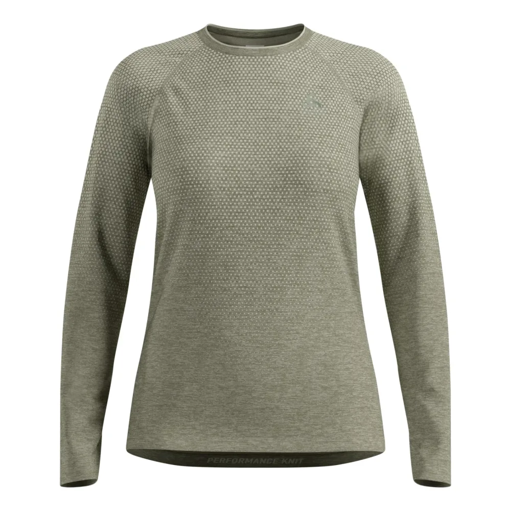 Odlo Essential Seamless Langarm-Laufshirt für Damen - Training, Running - grün, XL