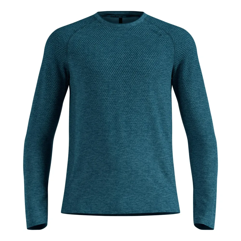 Odlo Essential Seamless Langarm-Laufshirt für Herren - Training, Running - marineblau, XL
