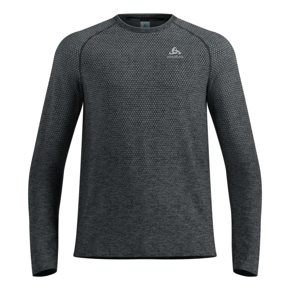 Odlo Essential Seamless Langarm-Laufshirt für Herren - Training, Running - grau, XXL