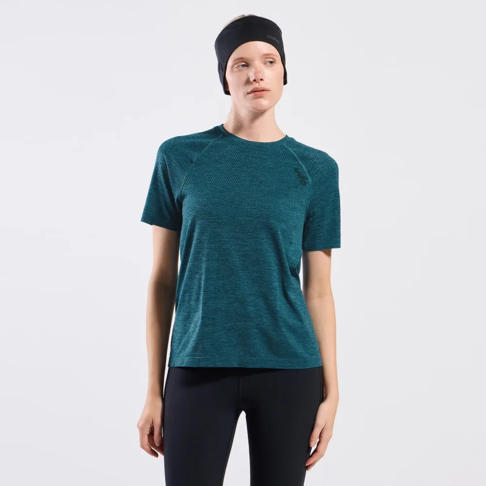Odlo Essential Seamless Lauf-T-Shirt für Damen - Training, Running - marineblau, L