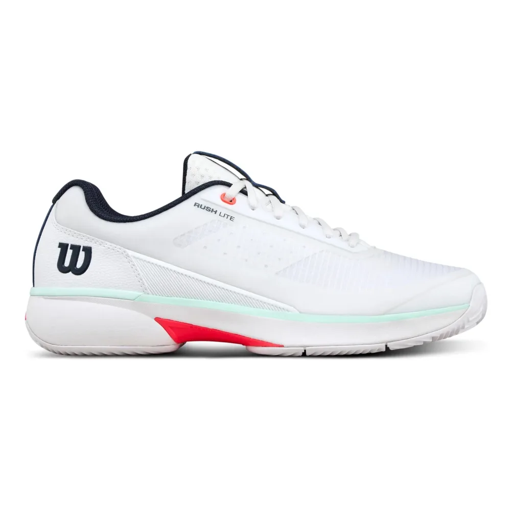 Wilson Rush Lite 5 Sandplatzschuh Herren - weiß, türkis