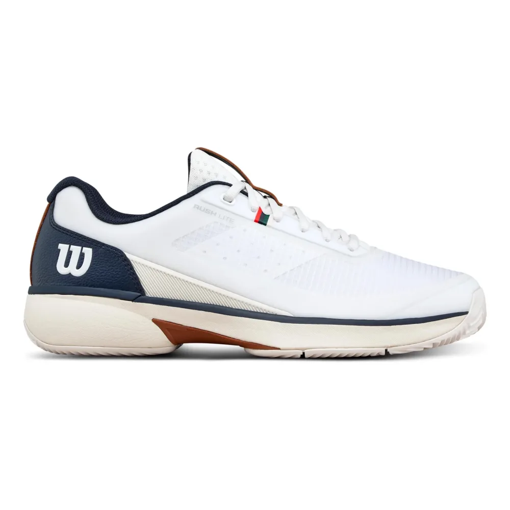 Wilson Rush Lite 5 Sandplatzschuh Herren - weiß, dunkelblau