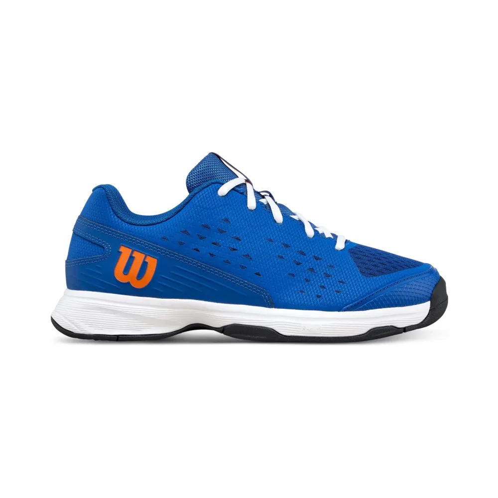 Wilson Rush Pro Jr Allcourtschuh Kinder - blau, orange