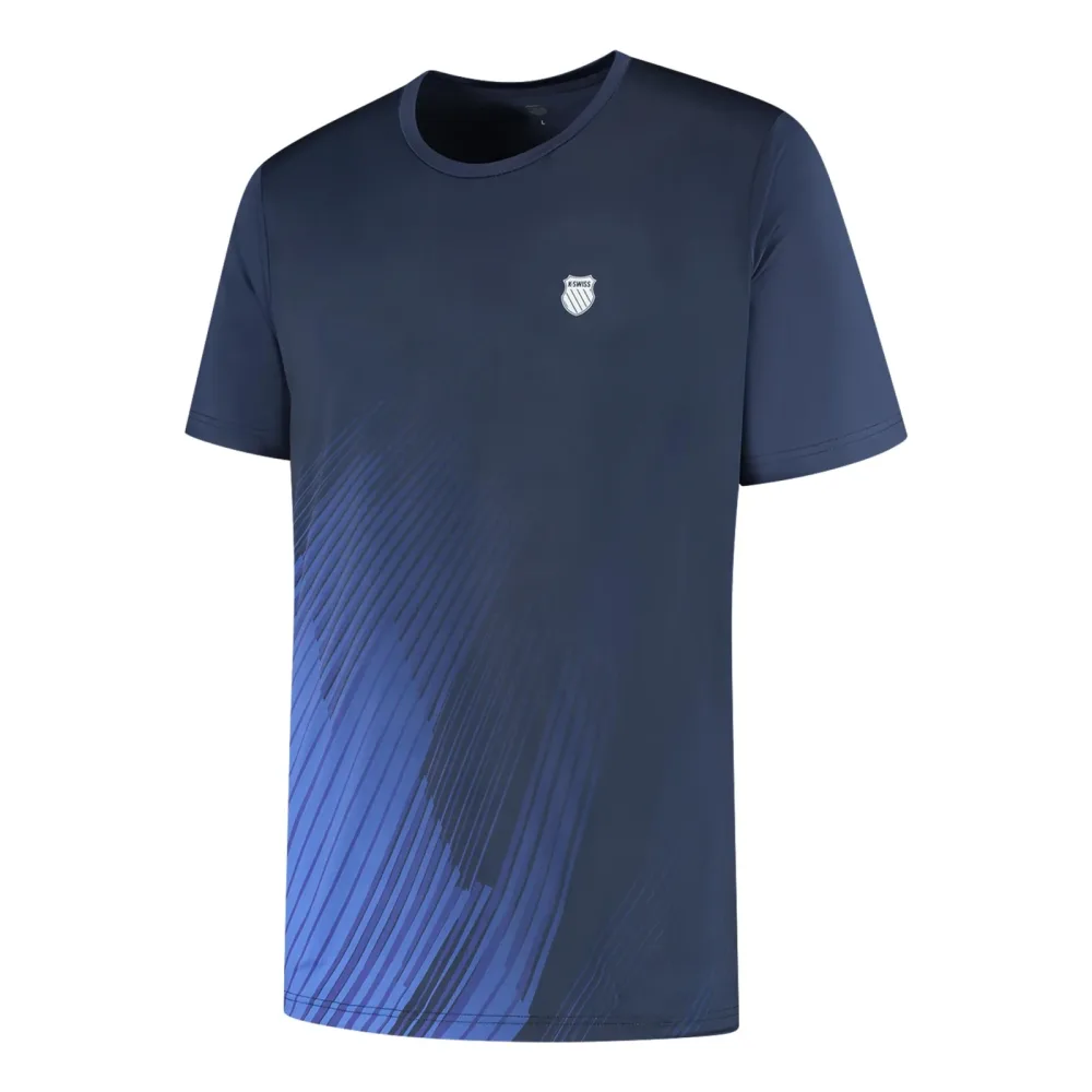 K-Swiss Hypercourt Print T-Shirt Herren - dunkelblau