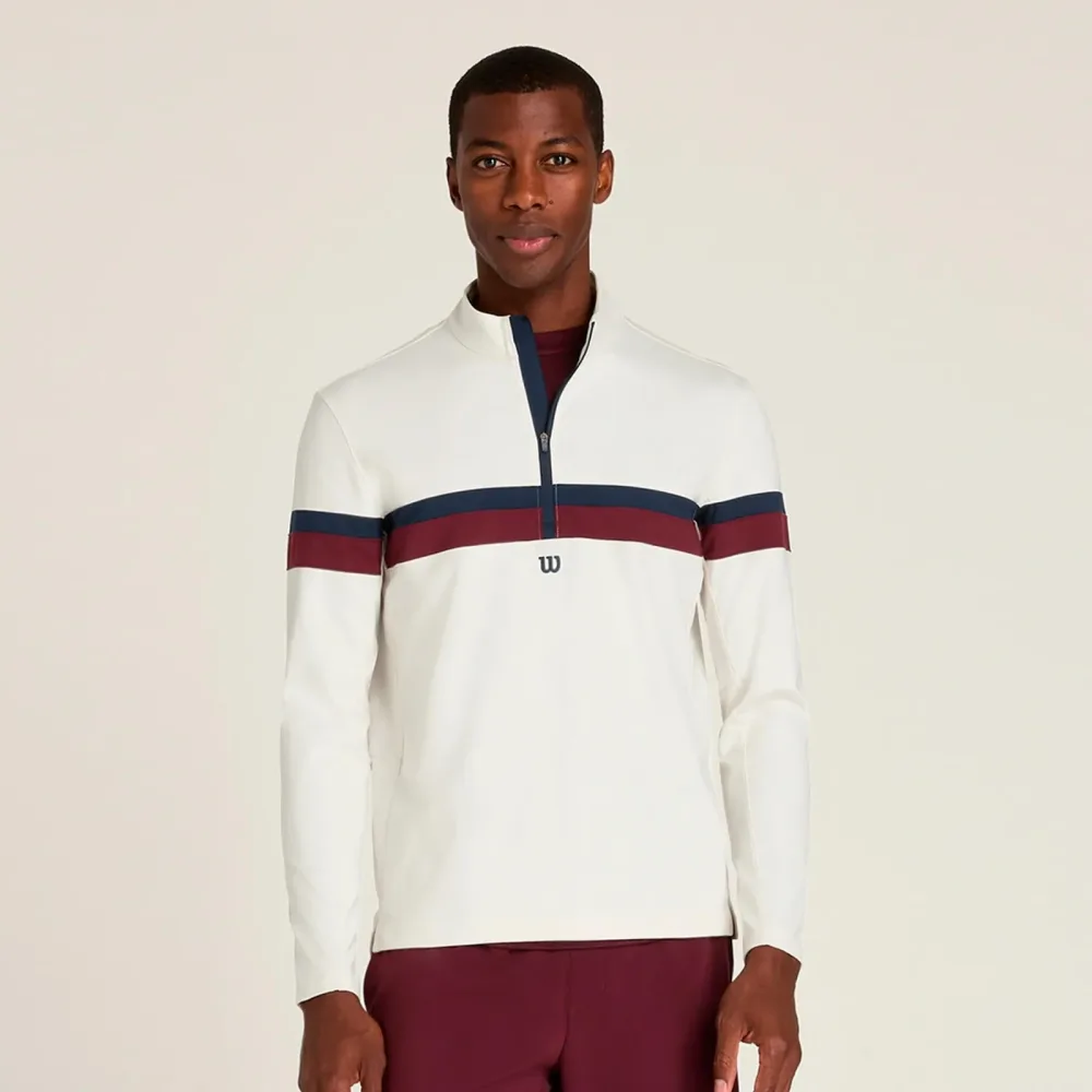 Wilson Elevate Performance Half - Zip Longsleeve Herren sand