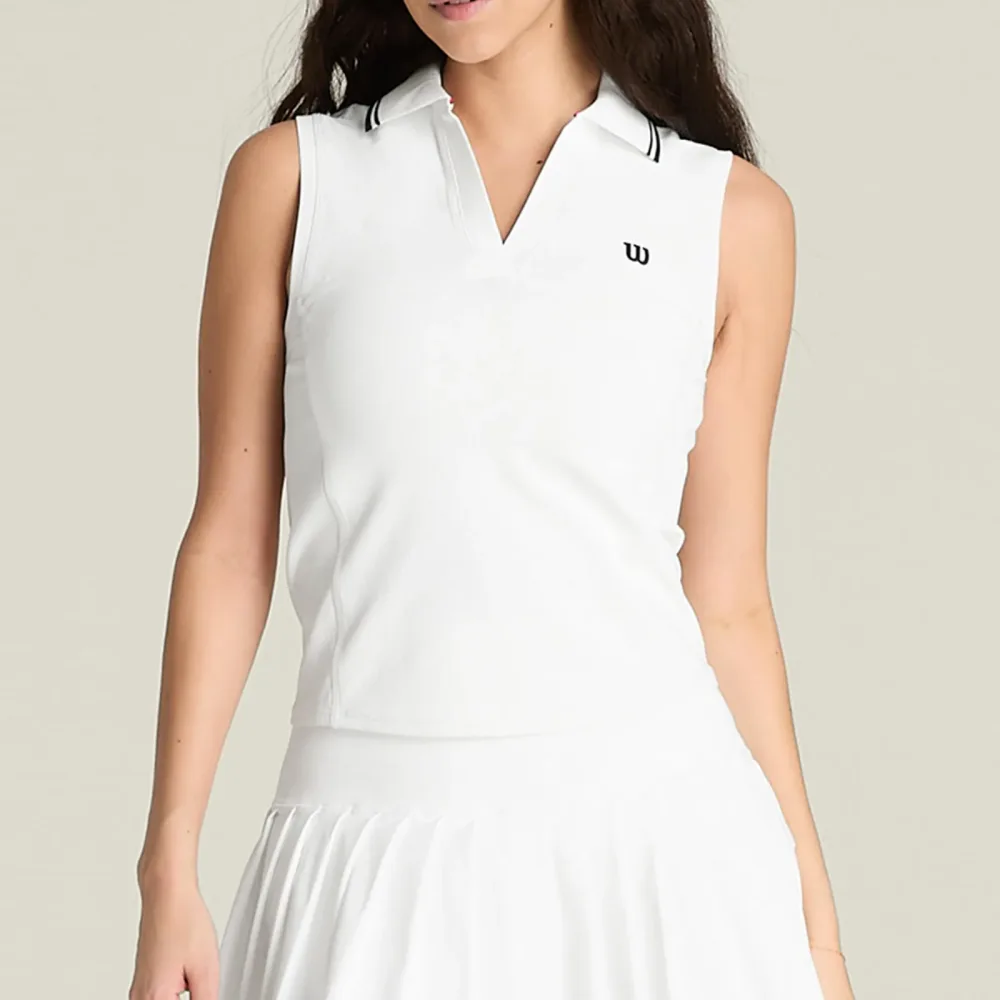 Wilson Rib Polo Damen - weiß