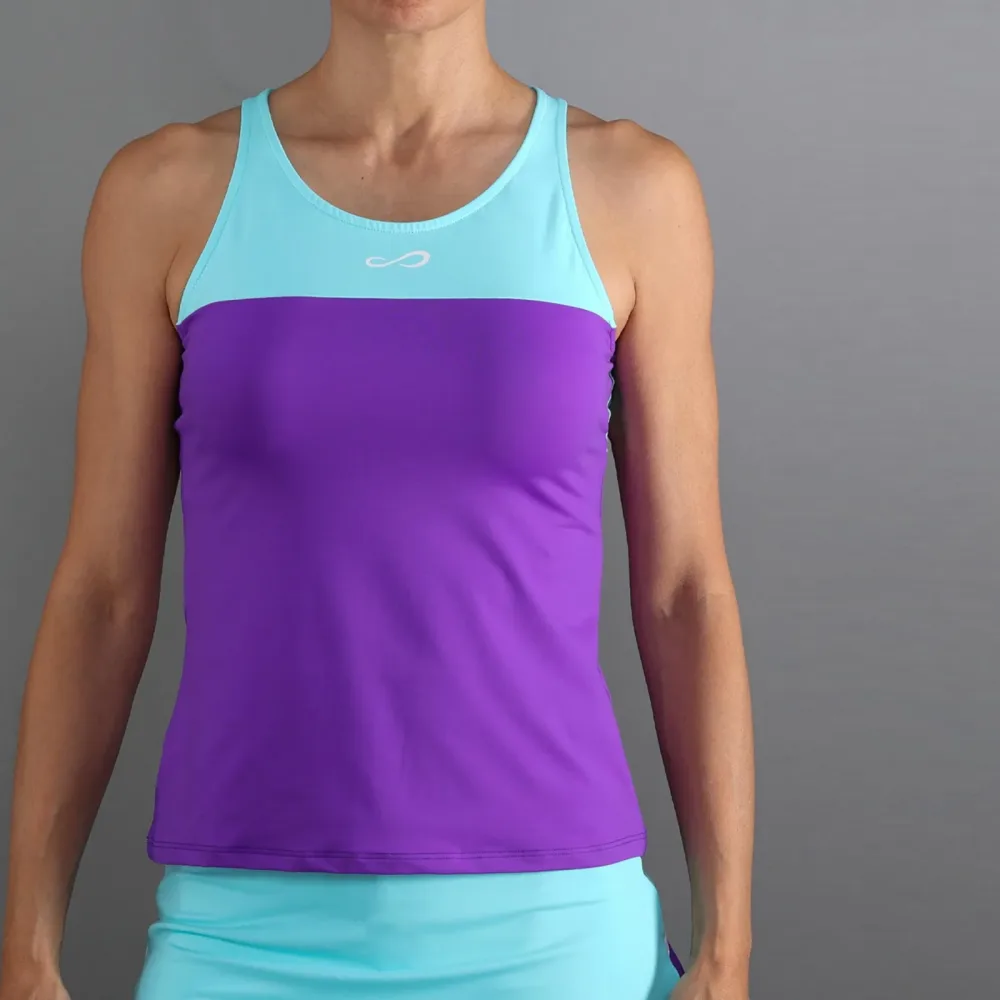 Endless Bloom Tank - Top Damen lila, türkis