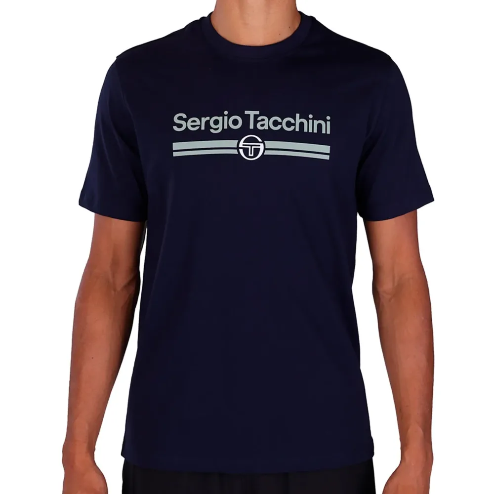 Sergio Tacchini Marchio Co T-Shirt Herren - dunkelblau, weiß
