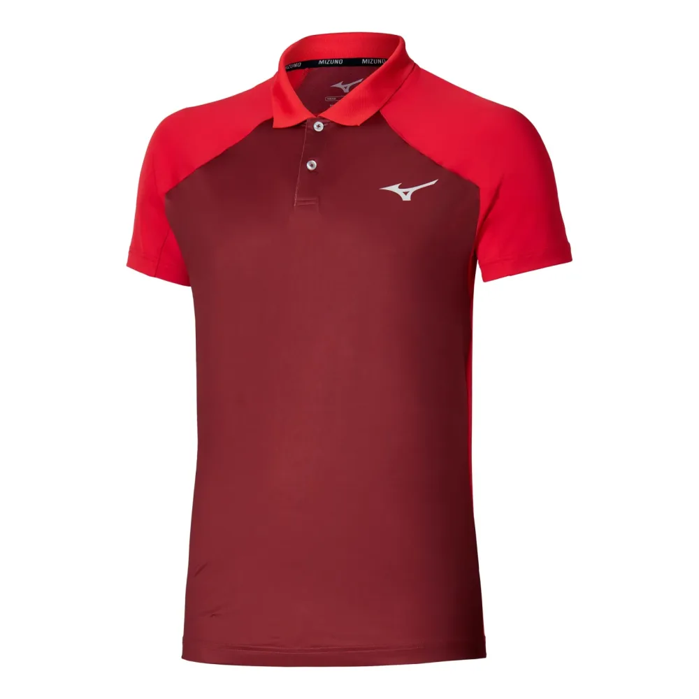 Mizuno Polo Herren - dunkelrot, rot
