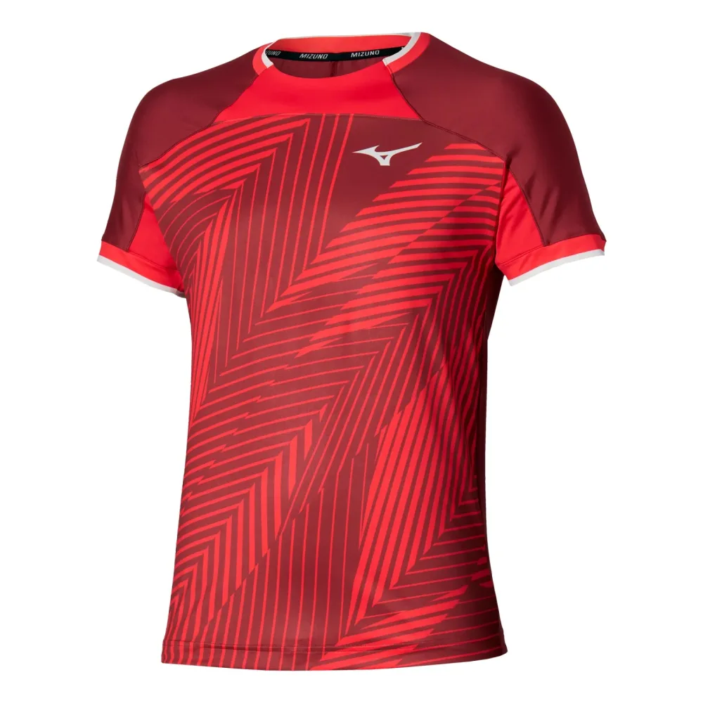 Mizuno T - Shirt Herren dunkelrot, rot