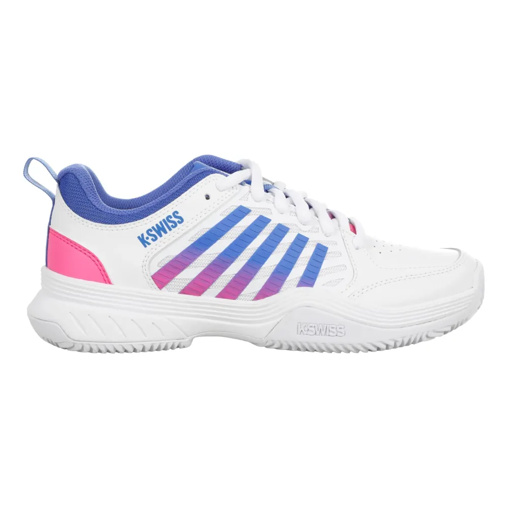 K-Swiss Court Express Sandplatzschuh Damen - weiß, pink