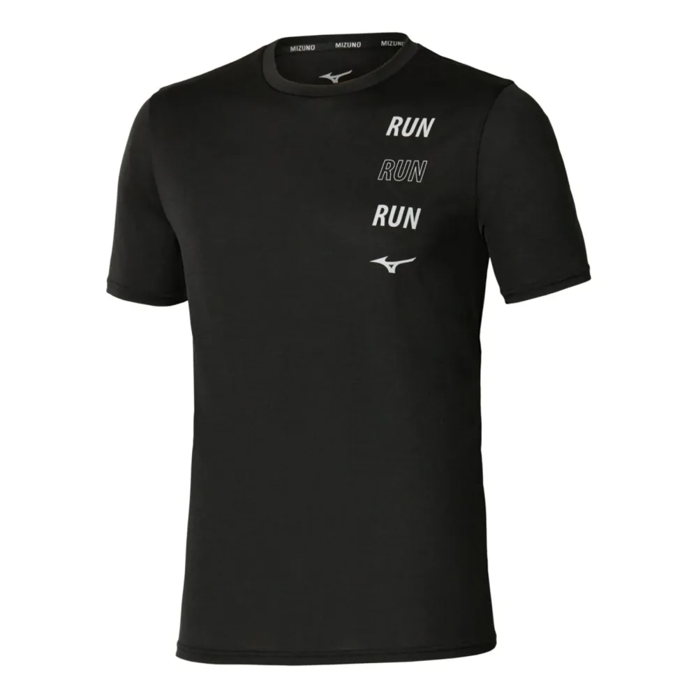 Mizuno Core Run Laufshirt Herren - schwarz