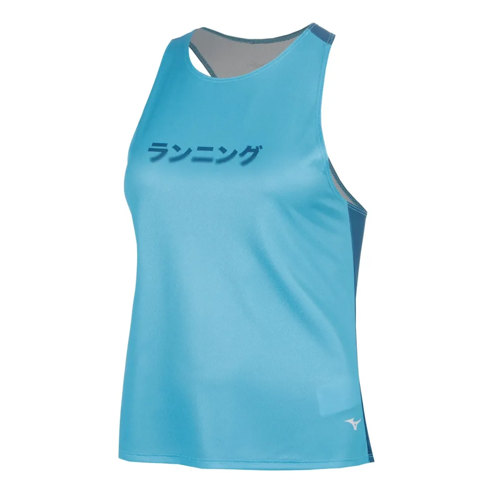 Mizuno Core Graphic Laufshirt Damen - blau