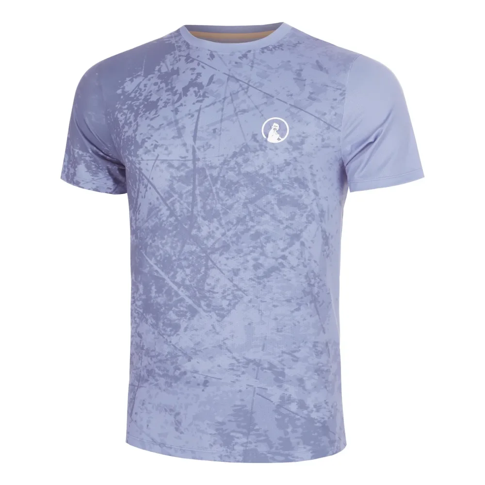 Quiet Please Glow Receiver Scrubbled T-Shirt Herren - blau